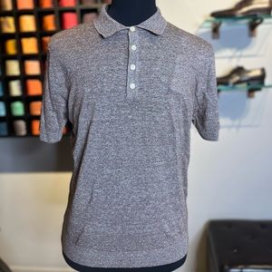 Taupe Button Polo - Wrinkle Free